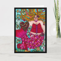 Valentines Chocolate Sjöjungfru Card