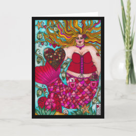 Valentines Chocolate Sjöjungfru Card Kort