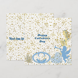 Valentines Cupid Blue Guld Gnistra Romantic Cute