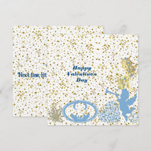 Valentines Cupid Blue Guld Gnistra Romantic Cute