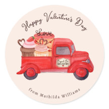 Valentines Cupid's Delivery Red Lastbil