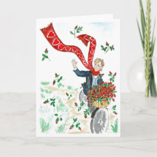 Valentines Cyclist Helgkort
