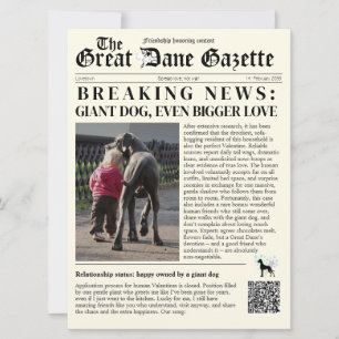 valentines dag kort Great Dane ironi