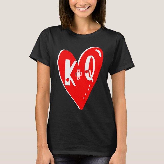 Valentines Day 2022 Couples Matching Alphabetic Le T Shirt (Framsida)