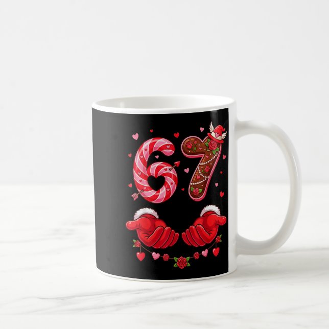 Valentine's Day 67 Hilarious Six Seven Love Meme F Kaffemugg (Höger)