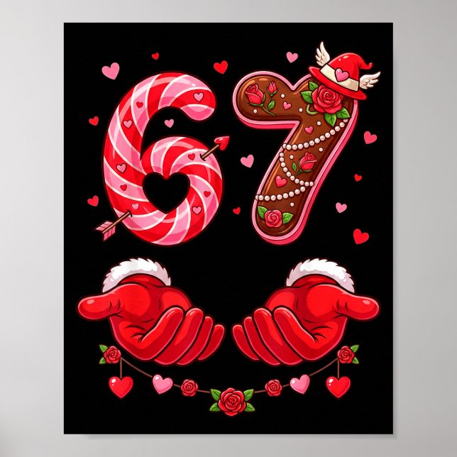 Valentine's Day 67 Hilarious Six Seven Love Meme F Poster (Framsidan)