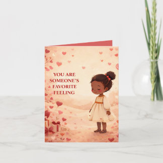 Valentine's Day African American Greeting Card Inbjudan