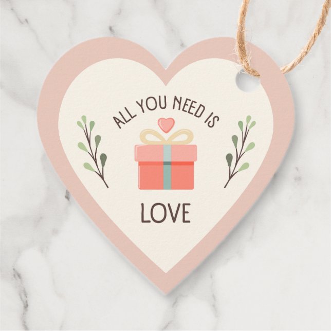 Valentines day - Allt du behöver är kärlek Gåvor Etiketter (Baksida)