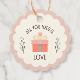 Valentines day - Allt du behöver är kärlek Gåvor Etiketter