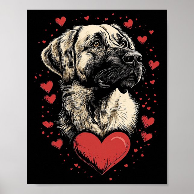 Valentine's Day Anatolian Shepherd Dog  Poster (Framsidan)
