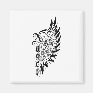 Valentines day Angel med Vingar Tattoo Stil Symbo Magnet