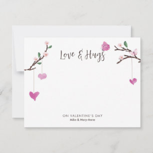 Valentines day-anteckningskort för personlig anteckningskort