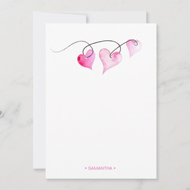 Valentines day-anteckningskort för personlig anteckningskort (Framsida)