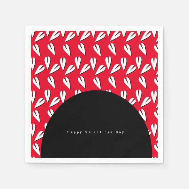 Valentines day Arch och Hearts Mönster Pappersservett (Framsidan)