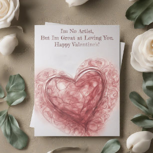 Valentines day artister Heart Julkort