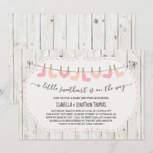 Valentines day Baby Shower - Girl / Gender Neutral Inbjudningar