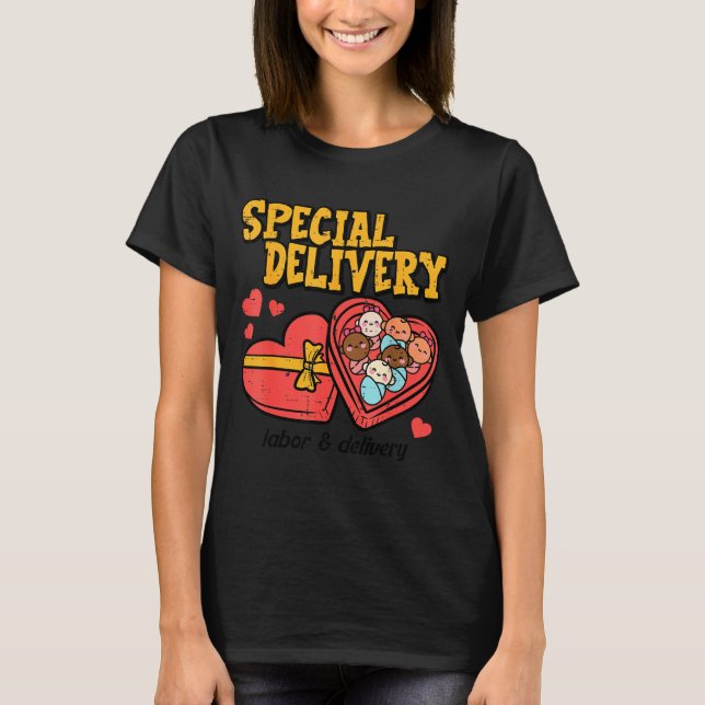 Valentines Day Baby Special Labor Delivery Nurse W T Shirt (Framsida)