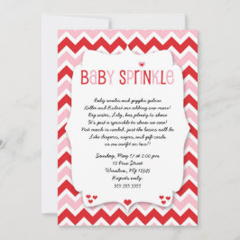Valentine's Day Baby Sprinkle / bebis shower inbju Inbjudningar