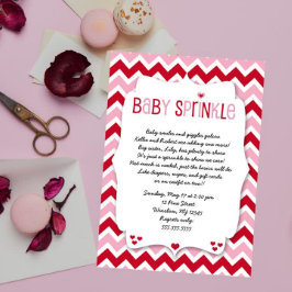 Valentine's Day Baby Sprinkle / bebis shower inbju Inbjudningar