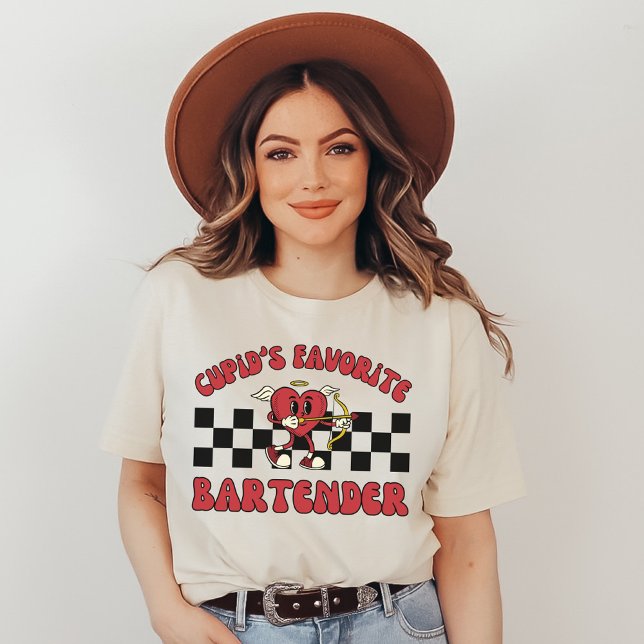Valentines day Bartender, Fårbar Servitör, Bartend T Shirt (Skapare uppladdad)