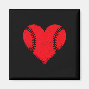Valentines day Baseball Heart Sport Boys Tonåringa Magnet