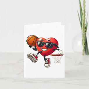 Valentines day Basketball Dunking Sports Manar Boy Kort