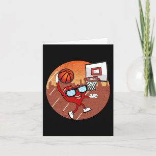 Valentines day Basketball Heart Dunking Boll Boys Kort