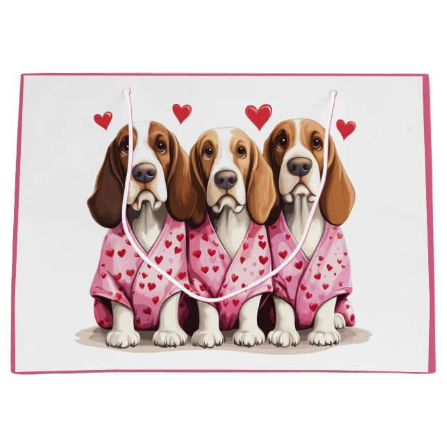 Valentines day Basset Hound Hundar (Framsidan)