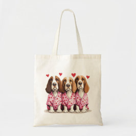 Valentines day Basset Hound Hundar Tygkasse