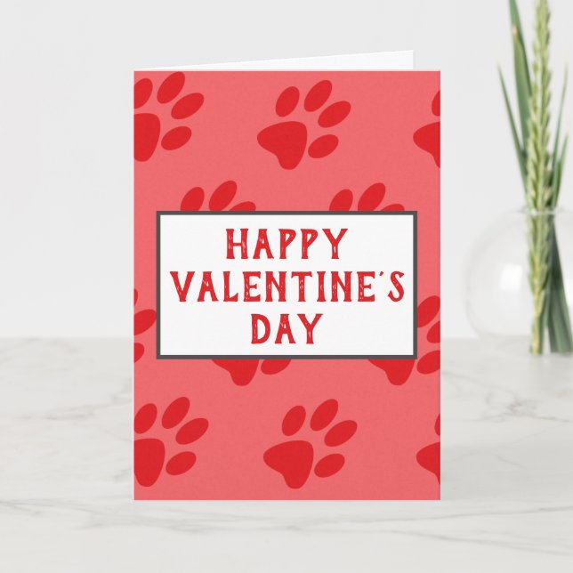 Valentines day Bästa Hund Mamma någonsin Tass avtr Kort (Framsida)