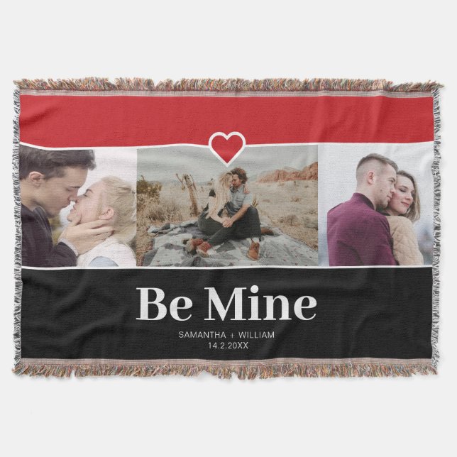 Valentines day be om min fotokollage filt (Framsidan)