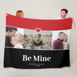 Valentines day be om min fotokollage fleecefilt
