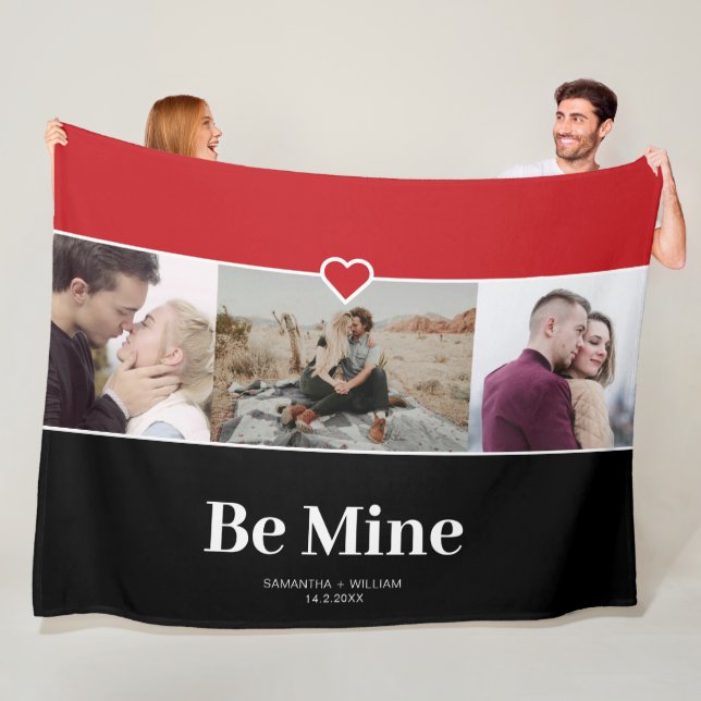 Valentines day be om min fotokollage fleecefilt (På plats)