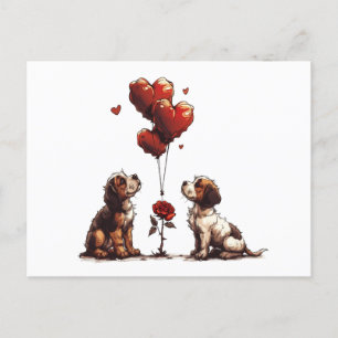 Valentines day Beagle Hundar Vykort
