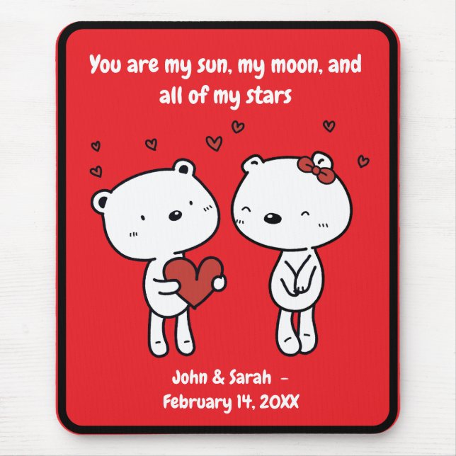 Valentine's Day Bear Heart Joyful Love Laughter  Musmatta (Framsidan)