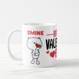 Valentine's Day Bear Love Heart Kaffemugg