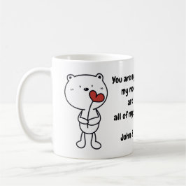 Valentine's Day Bear Love Heart Kaffemugg