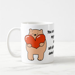 Valentine's Day Bear Love Heart Kaffemugg