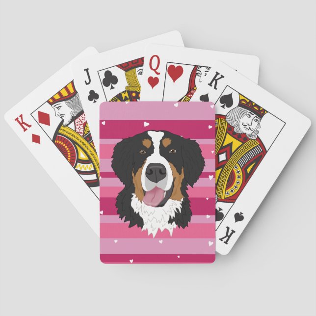 valentines day Bernese Mountain Hund  Casinokort (Baksidan)