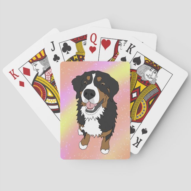 Valentines day Bernese Mountain Hund Casinokort (Baksidan)