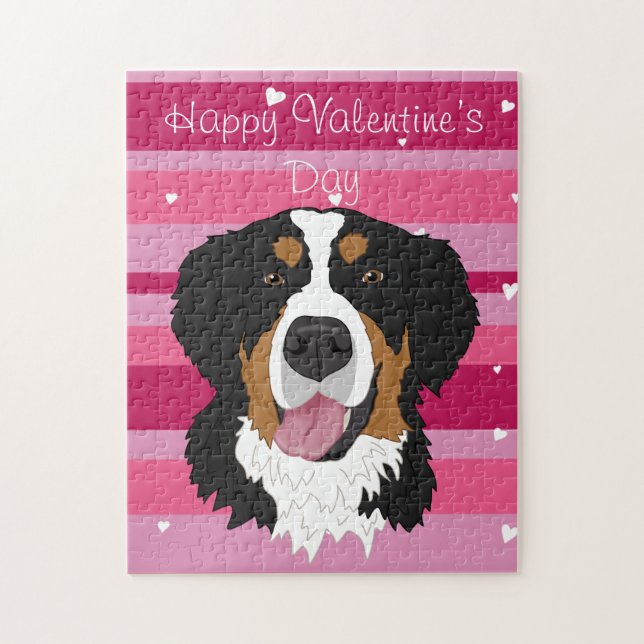 Valentines day Bernese Mountain Hund Pussel (Vertikal)