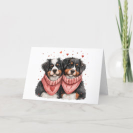 Valentines day Bernese Mountain Hundar Helgkort