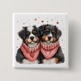 Valentines day Bernese Mountain Hundar Knapp