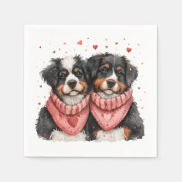 Valentines day Bernese Mountain Hundar Pappersservett