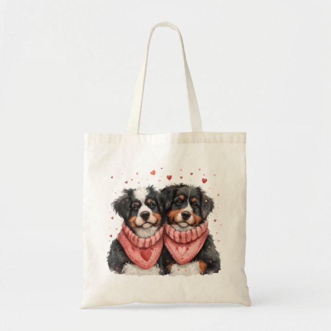 Valentines day Bernese Mountain Hundar Tygkasse (Framsidan)