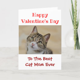 Valentines day Best Cat Mamma någonsin Pet Photo Helgkort