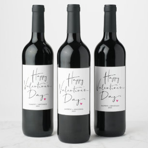 Valentines day Best Fiancé nånsin Gift Girlkompis Vinflaska Etikett