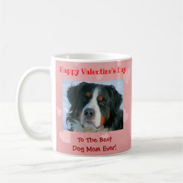 Valentines day Best Hund Mamma Cute Rosa Photo Kaffemugg