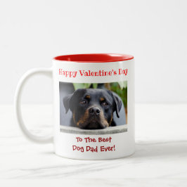 Valentines day Best Hund någonsin Cute Pet Photo Två-Tonad Mugg