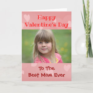 Valentines day Best Mamma någonsin Child Photo Helgkort